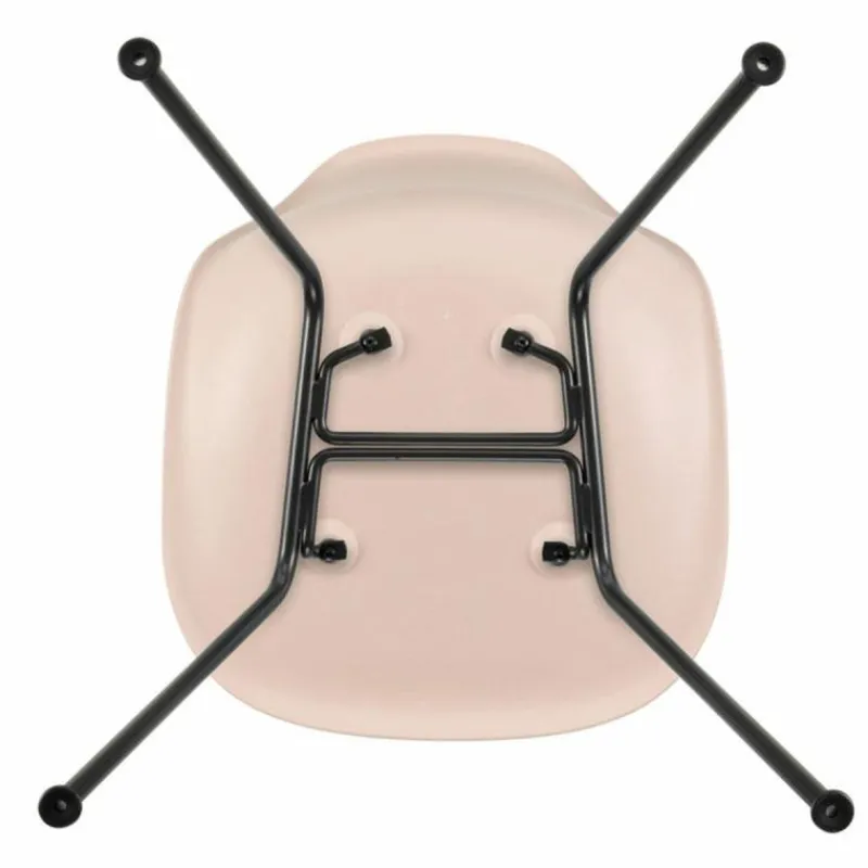 Hot Eames Plastic Chair DSX Zwart Onderstel Eetkamerstoelen