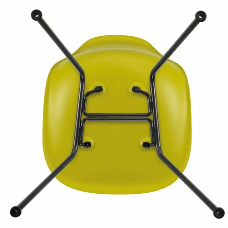 Hot Eames Plastic Chair DSX Zwart Onderstel Eetkamerstoelen