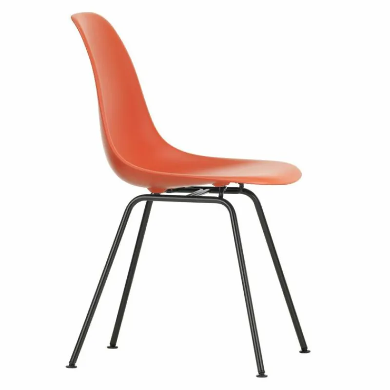Hot Eames Plastic Chair DSX Zwart Onderstel Eetkamerstoelen