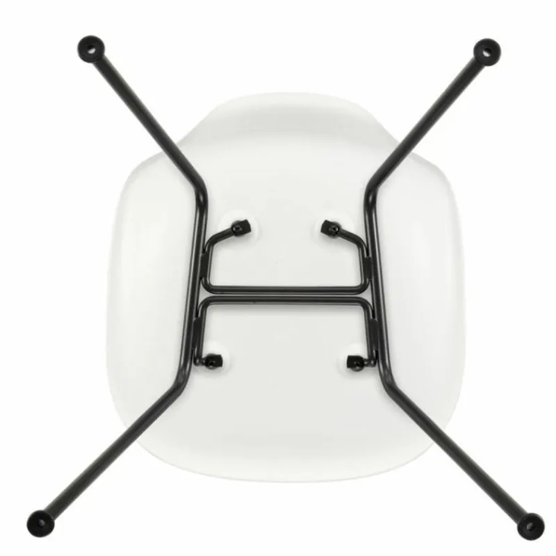 Hot Eames Plastic Chair DSX Zwart Onderstel Eetkamerstoelen