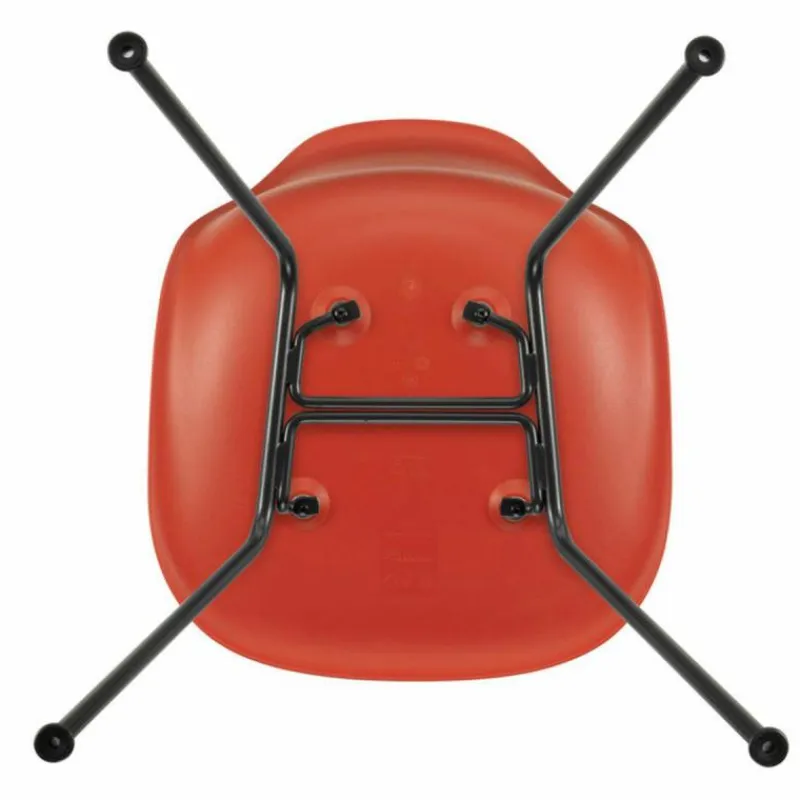 Hot Eames Plastic Chair DSX Zwart Onderstel Eetkamerstoelen