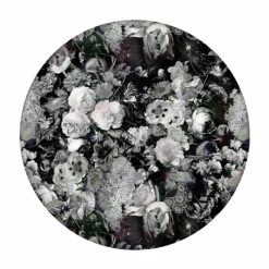 New Eden Queen B&W Round Vloer- en Wandkleed Vloerkleden