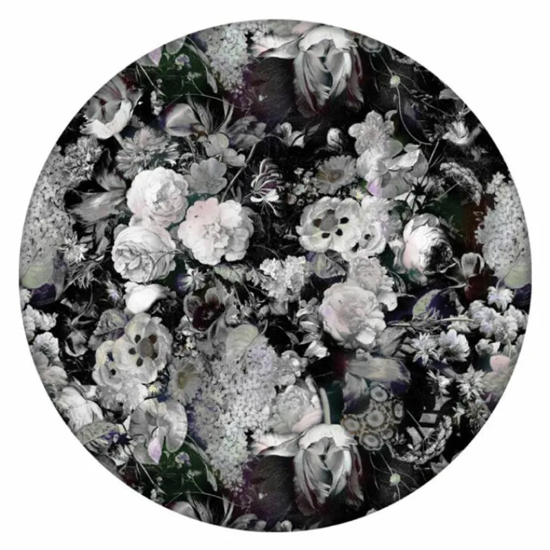 New Eden Queen B&W Round Vloer- en Wandkleed Vloerkleden