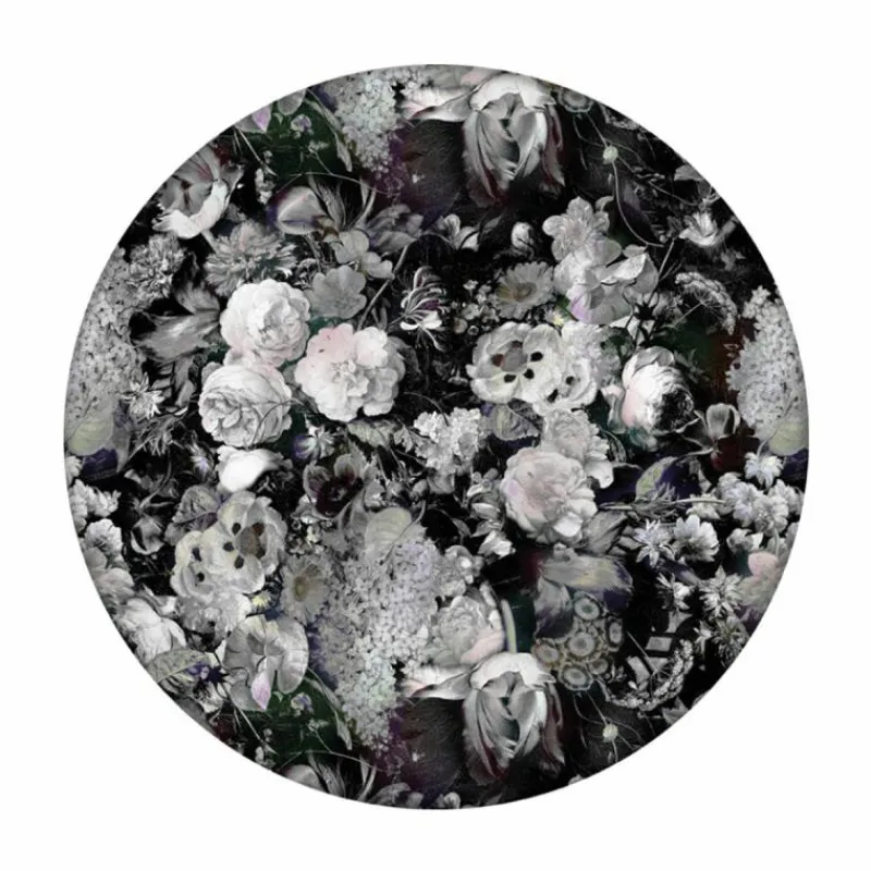 New Eden Queen B&W Round Vloer- en Wandkleed Vloerkleden