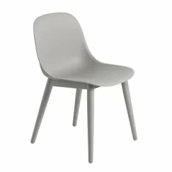 Fiber Side Chair Stoel - Houten Onderstel Eetkamerstoelen
