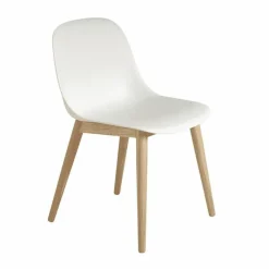 Fiber Side Chair Stoel - Houten Onderstel Eetkamerstoelen