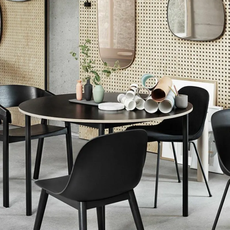 Fiber Side Chair Stoel - Houten Onderstel Eetkamerstoelen