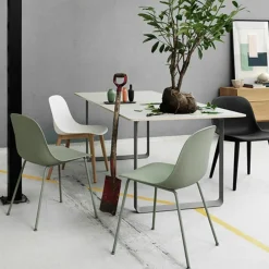 Online Fiber Side Stoel - Stalen Onderstel Eetkamerstoelen