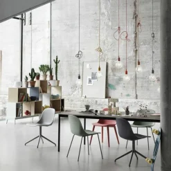 Online Fiber Side Stoel - Stalen Onderstel Eetkamerstoelen