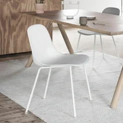 Online Fiber Side Stoel - Stalen Onderstel Eetkamerstoelen