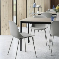 Online Fiber Side Stoel - Stalen Onderstel Eetkamerstoelen
