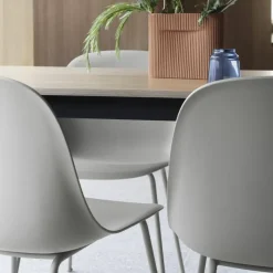 Online Fiber Side Stoel - Stalen Onderstel Eetkamerstoelen