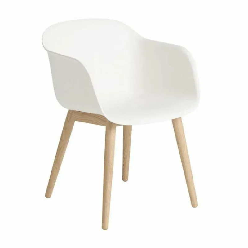Discount Fiber Stoel - Houten Onderstel Eetkamerstoelen