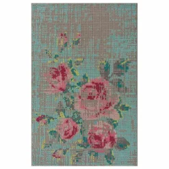 Online Flowers Canevas Vloerkleed, 200 x 300 Vloerkleden