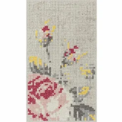 New Flowers Natural Canevas Vloerkleed 80 x 145 Vloerkleden