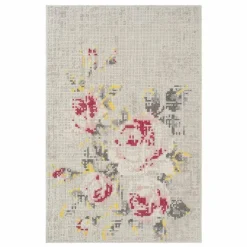 New Flowers Natural Canevas Vloerkleed 200 x 300 Vloerkleden