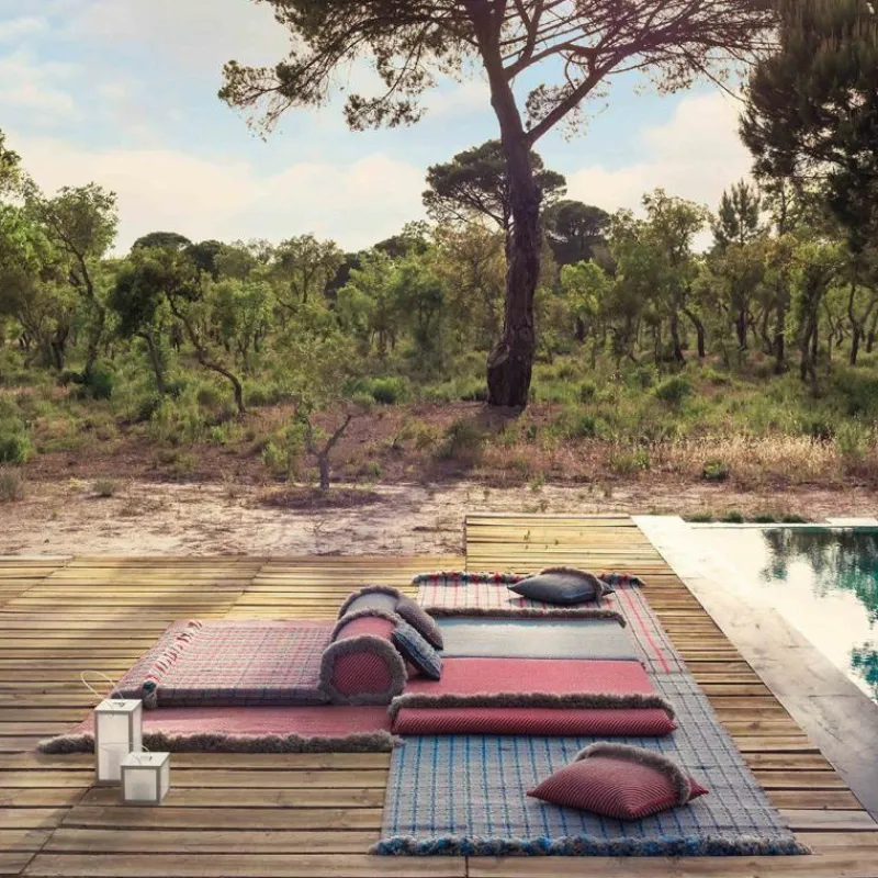 Outlet Garden Layers Buitenkleed Blue Buiten Vloerkleden