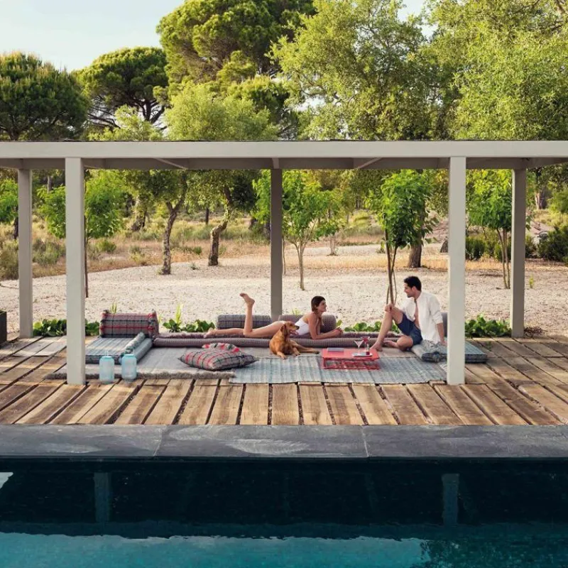 Outlet Garden Layers Buitenkleed Blue Buiten Vloerkleden