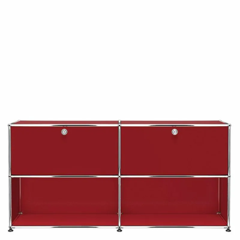 Discount Haller Sideboard 2x2 met 2 Klepdeuren Boven Dressoirs|Opbergkasten