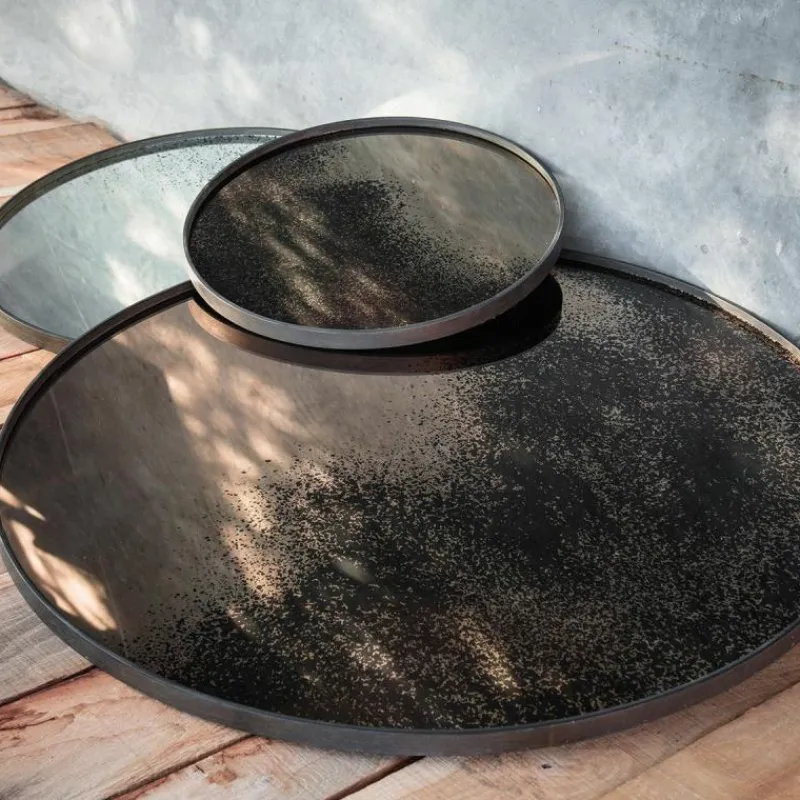 Heavy Aged Bronze Spiegel Dienblad Dienbladen