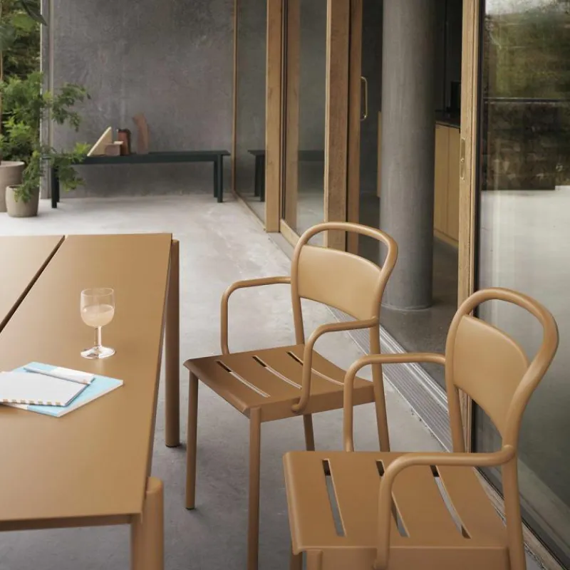 Clearance Linear Steel Armstoel Tuinstoelen