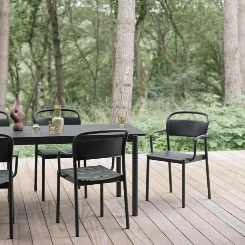 Clearance Linear Steel Armstoel Tuinstoelen