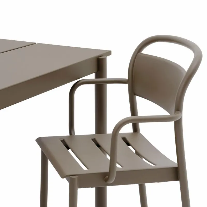 Clearance Linear Steel Armstoel Tuinstoelen