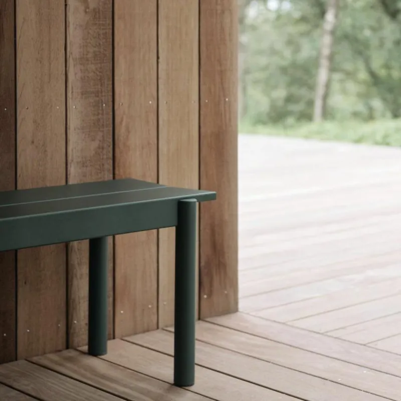 Outlet Linear Steel Bench Tuinbanken