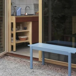 Outlet Linear Steel Bench Tuinbanken