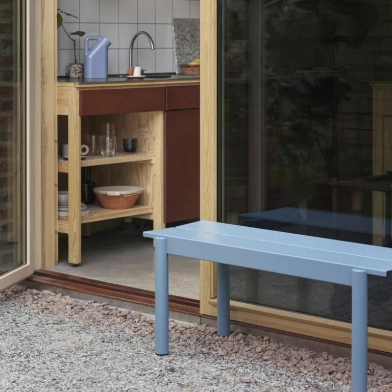 Outlet Linear Steel Bench Tuinbanken