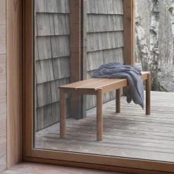 Outlet Linear Steel Bench Tuinbanken