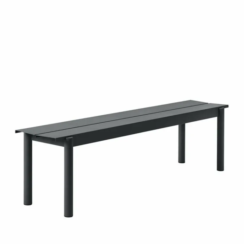 Outlet Linear Steel Bench Tuinbanken