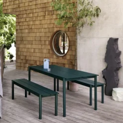 Outlet Linear Steel Bench Tuinbanken