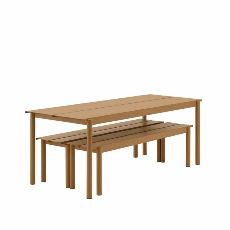 Outlet Linear Steel Bench Tuinbanken