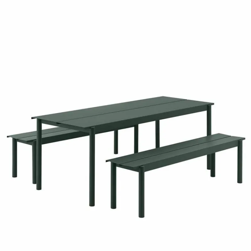 Outlet Linear Steel Bench Tuinbanken