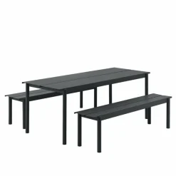 Outlet Linear Steel Bench Tuinbanken