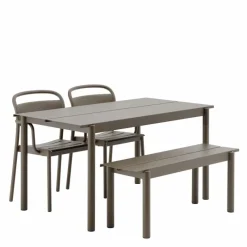 Outlet Linear Steel Bench Tuinbanken
