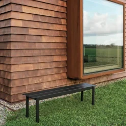 Outlet Linear Steel Bench Tuinbanken