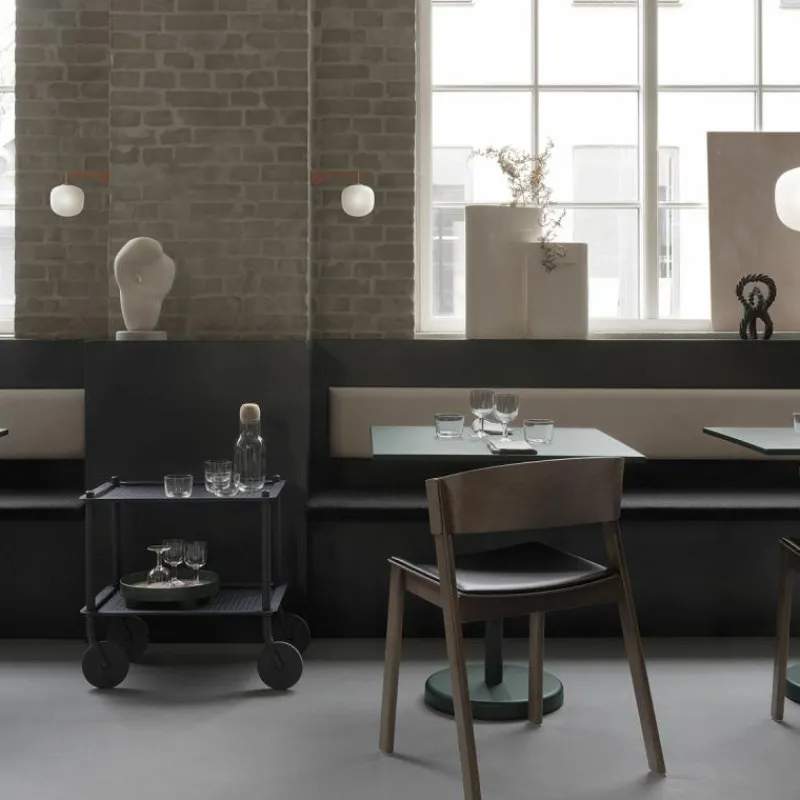Linear Steel Café Tafel Tuintafels|Eettafels