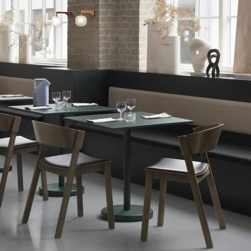 Linear Steel Café Tafel Tuintafels|Eettafels