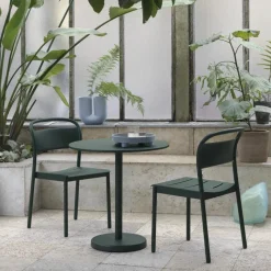 Linear Steel Café Tafel Tuintafels|Eettafels