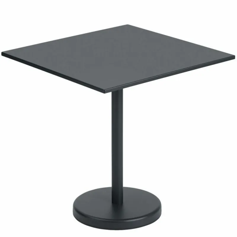 Linear Steel Café Tafel Tuintafels|Eettafels
