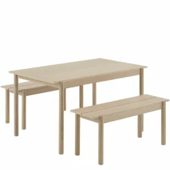 Online Linear Wood Bank Houten Banken|Eetkamerbanken
