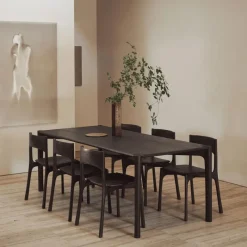 New PI Eettafel Teak Dark Brown Eettafels