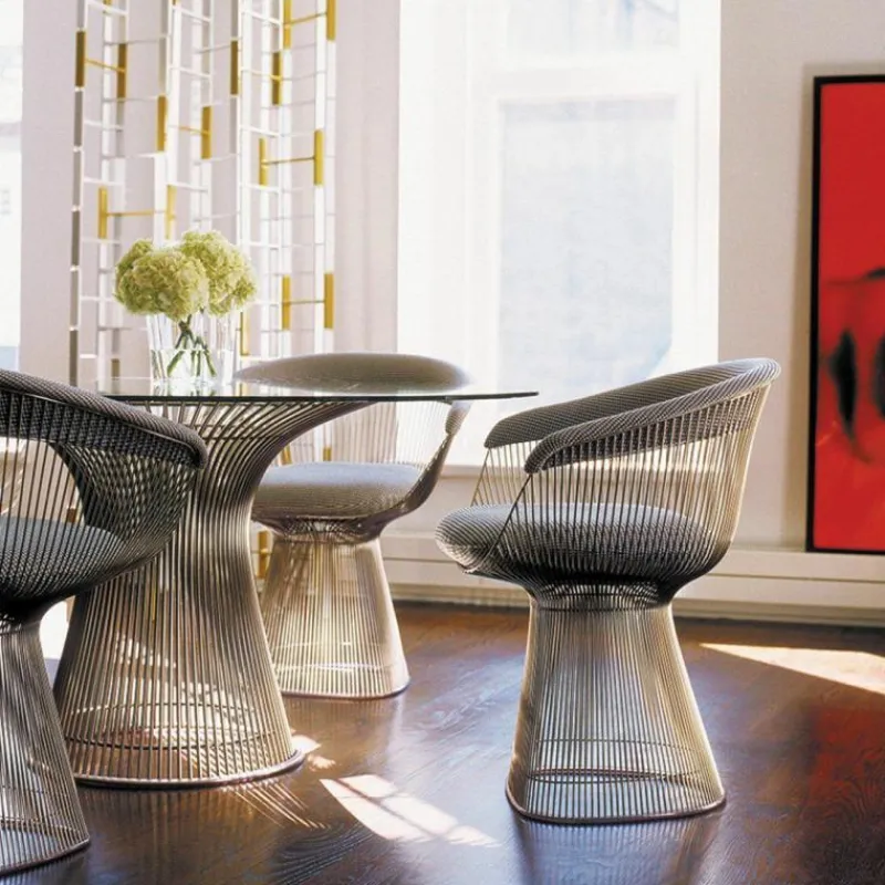 New Platner Armstoel Eetkamerstoelen