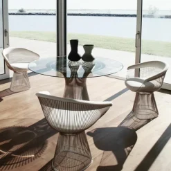New Platner Armstoel Eetkamerstoelen