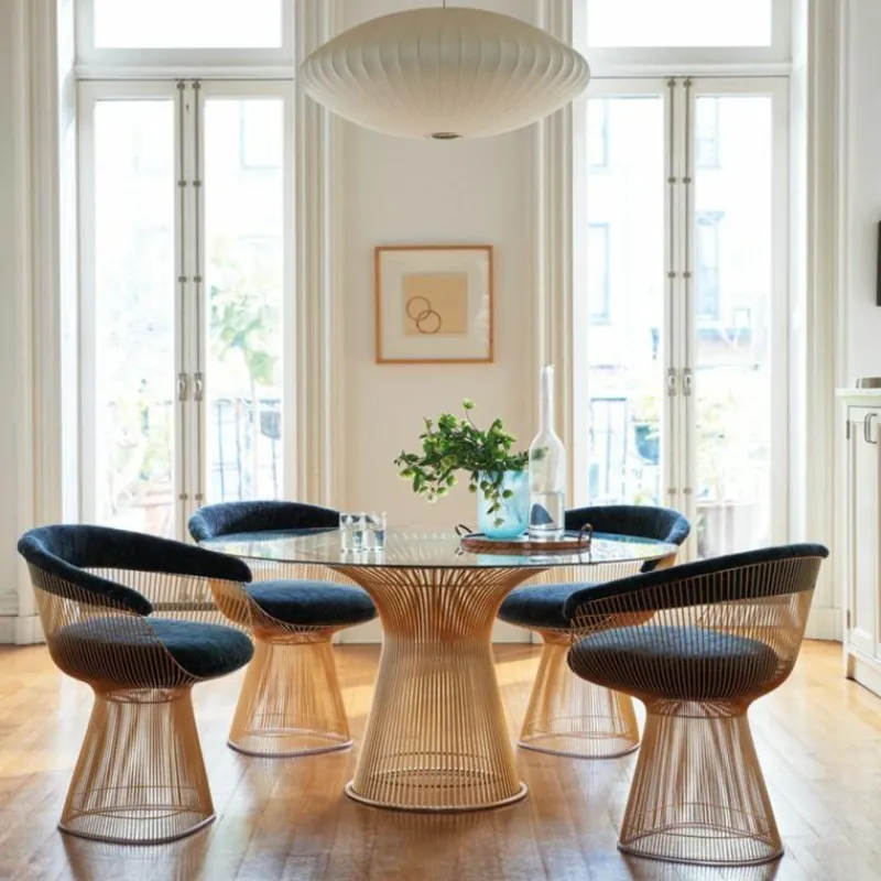 New Platner Armstoel Eetkamerstoelen