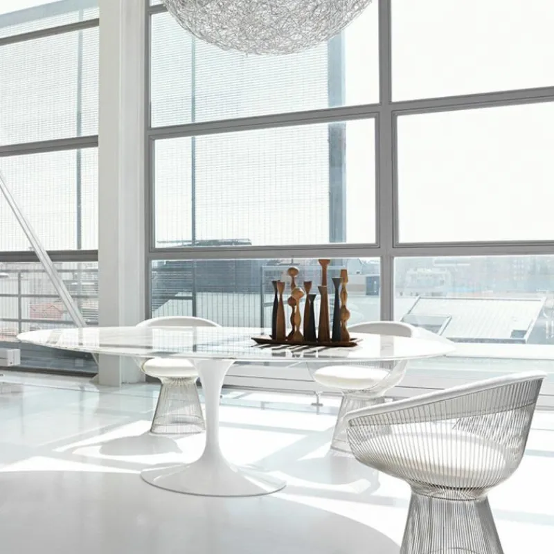New Platner Armstoel Eetkamerstoelen