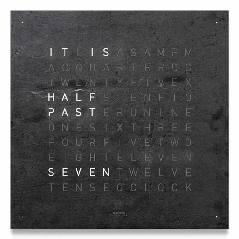 Discount QLOCKTWO Earth 45 Creator's Edition Klok Klokken