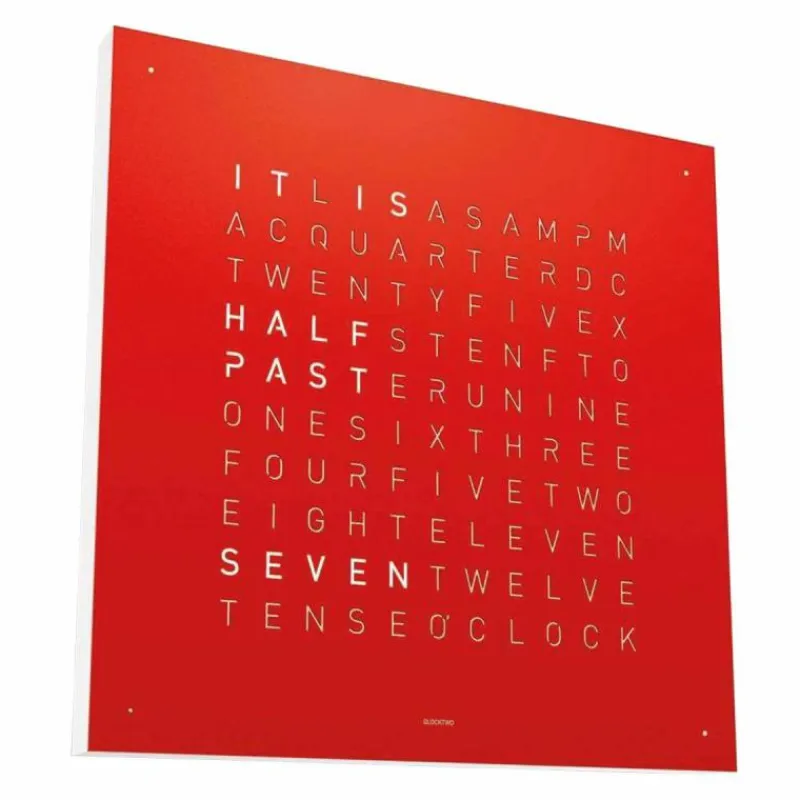Hot QLOCKTWO Earth 180 Klok Klokken